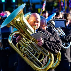 Are trombones part of marching bands