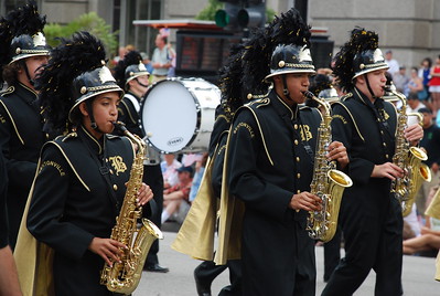 Are saxophones in brass bands